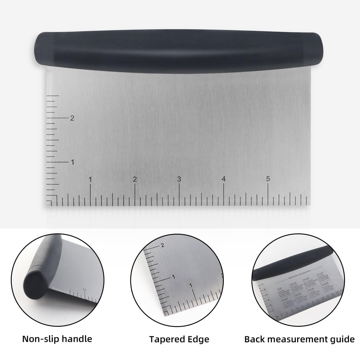 Dough Scraper & Cutter with Measuring Scale