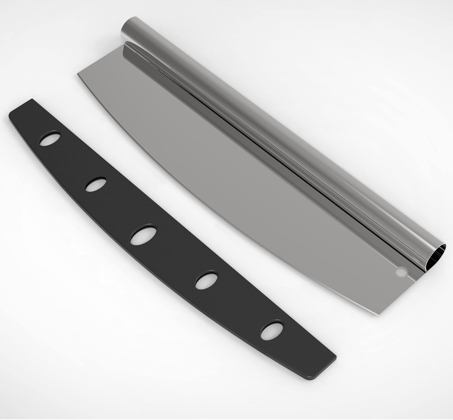 Stainless Steel Pizza Rocker Slicer with Blade Cover