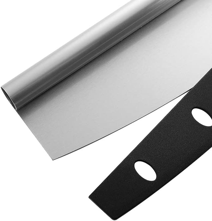 Stainless Steel Pizza Rocker Slicer with Blade Cover