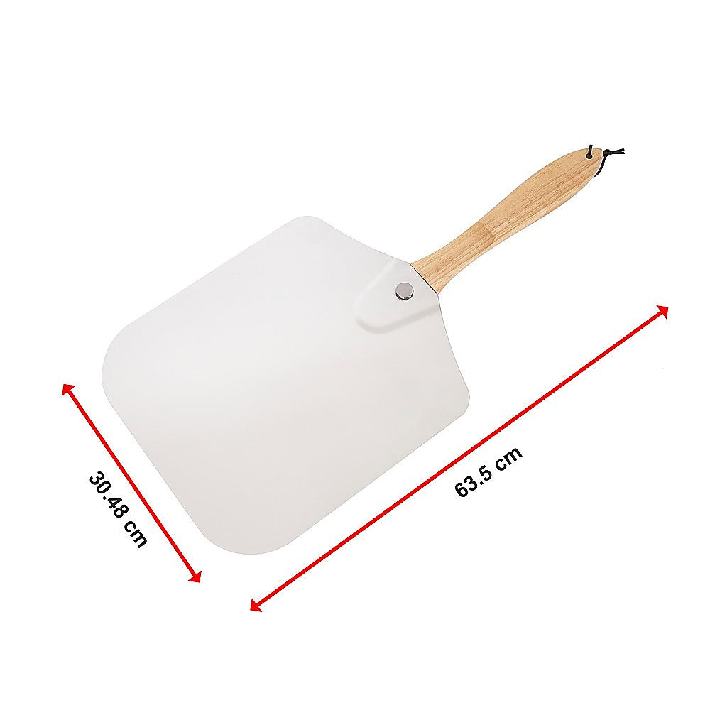 Aluminum Pizza Peel with Foldable Wood Handle
