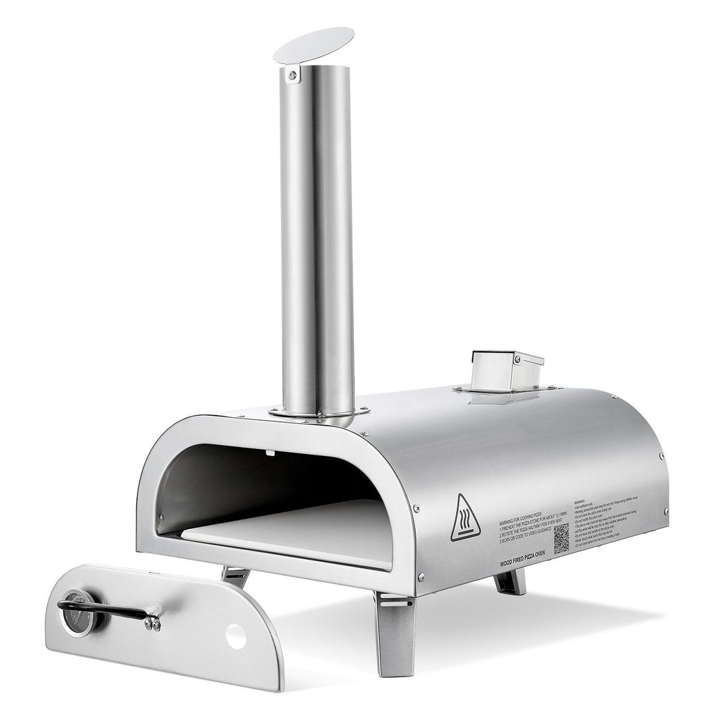 Portable Pellet Pizza Oven with Thermometer
