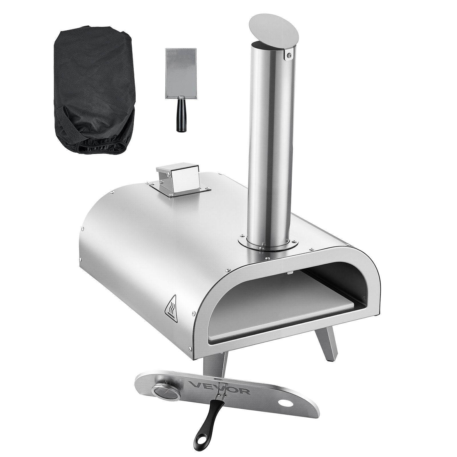 Portable Pellet Pizza Oven with Thermometer