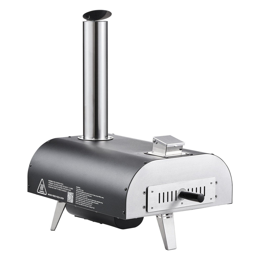 Pellet Pizza Oven with Electric Rotation & Thermometer